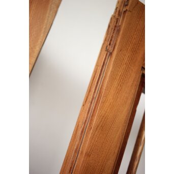 総欅 格子障子戸 2枚1組　L1135 合わせの部分に凹凸あり