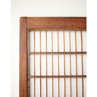 総欅 格子障子戸 2枚1組　L1135 