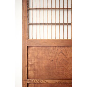 総欅 格子障子戸 2枚1組　L1135 