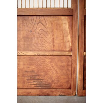 総欅 格子障子戸 2枚1組　L1135 