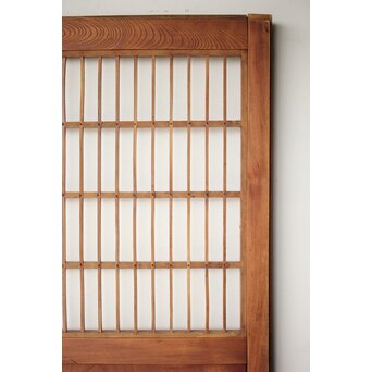 総欅 格子障子戸 2枚1組　L1135 