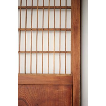 総欅 格子障子戸 2枚1組　L1135 