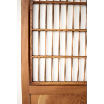 総欅 格子障子戸 2枚1組　L1135 