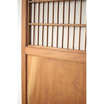 総欅 格子障子戸 2枚1組　L1135 