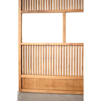 白木 クリアガラス格子戸 2枚1組　L1136 