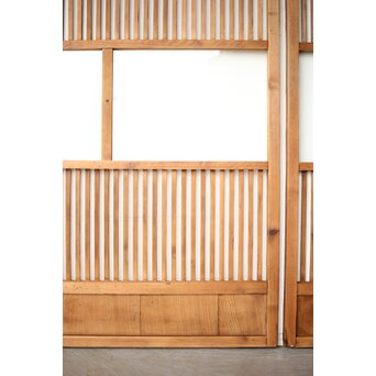 白木 クリアガラス格子戸 2枚1組　L1136 