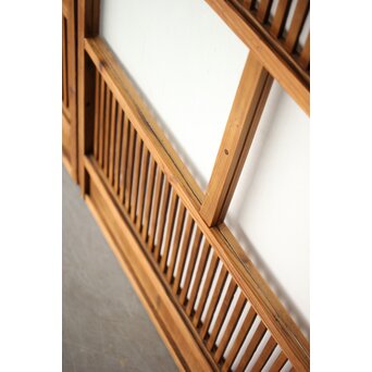 白木 クリアガラス格子戸 2枚1組　L1136 