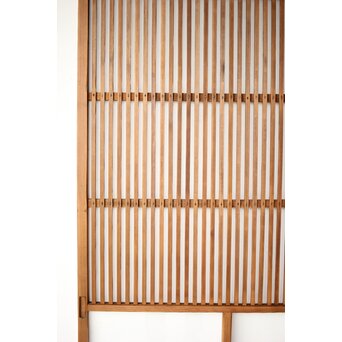 白木 クリアガラス格子戸 2枚1組　L1136 