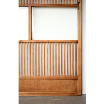 白木 クリアガラス格子戸 2枚1組　L1136 