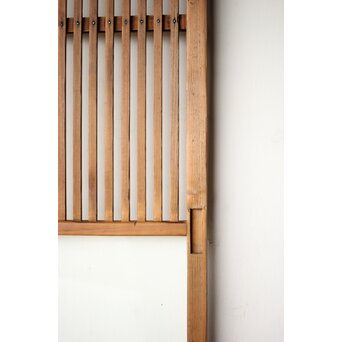 白木 クリアガラス格子戸 2枚1組　L1136 