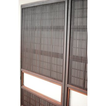 障子枠付 クリアガラス格子戸 4枚1組　L1138Y 