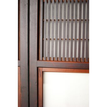 障子枠付 クリアガラス格子戸 4枚1組　L1138Y 