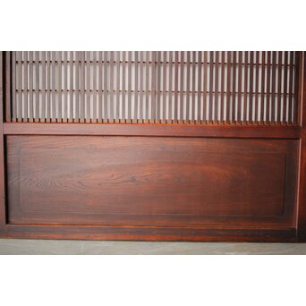 障子枠付 クリアガラス格子戸 4枚1組　L1138Y 