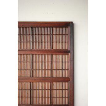 障子枠付 クリアガラス格子戸 4枚1組　L1138Y 