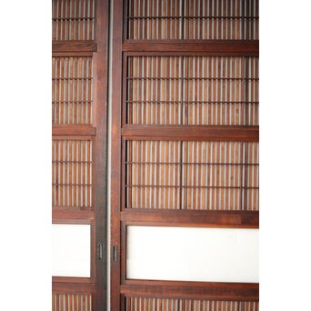 障子枠付 クリアガラス格子戸 4枚1組　L1138Y 