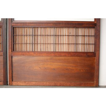 障子枠付 クリアガラス格子戸 4枚1組　L1138Y 