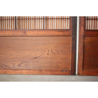 障子枠付 クリアガラス格子戸 4枚1組　L1138Y 