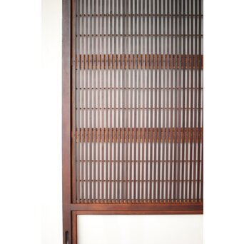 障子枠付 クリアガラス格子戸 4枚1組　L1138Y 