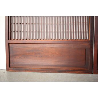 障子枠付 クリアガラス格子戸 4枚1組　L1138Y 