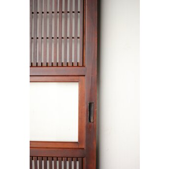 障子枠付 クリアガラス格子戸 4枚1組　L1138Y 