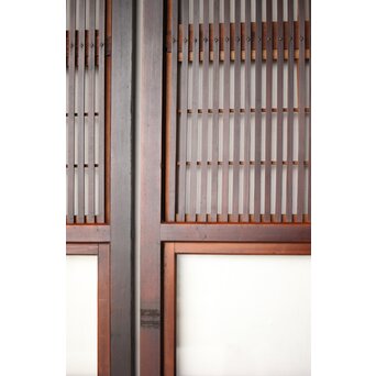 障子枠付 クリアガラス格子戸 4枚1組　L1138Y 