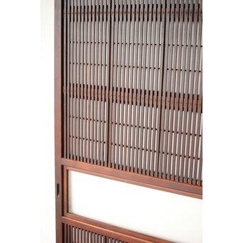 障子枠付 クリアガラス格子戸 4枚1組　L1138Y 