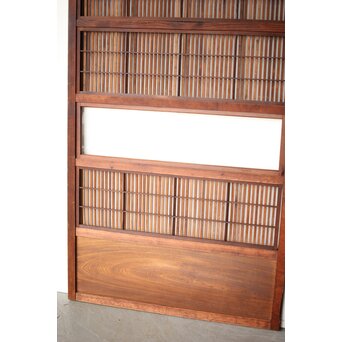 障子枠付 クリアガラス格子戸 4枚1組　L1138Y 