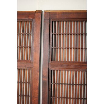 障子枠付 クリアガラス格子戸 4枚1組　L1138Y 