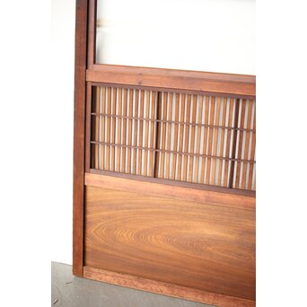 障子枠付 クリアガラス格子戸 4枚1組　L1138Y 