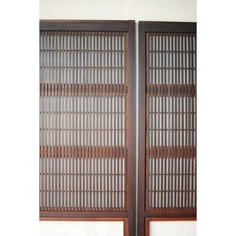 障子枠付 クリアガラス格子戸 4枚1組　L1138Y 