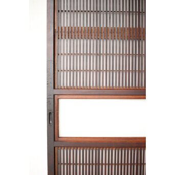 障子枠付 クリアガラス格子戸 4枚1組　L1138Y 