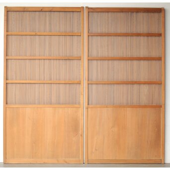 白木極細格子戸 2枚1組　L1139 ウラ