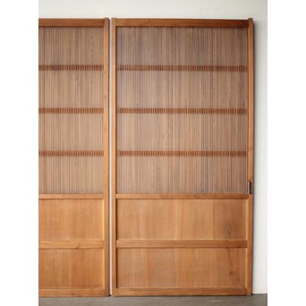 白木極細格子戸 2枚1組　L1139 