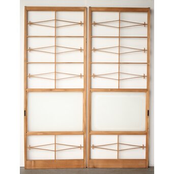 松の葉組子の障子戸 4枚1組　F271Y AB　ウラ