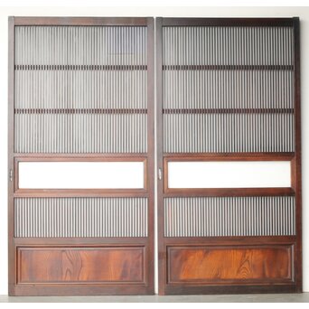 黒格子戸 2枚1組　L1140