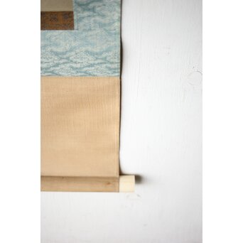 維明周奎 梅図 双幅 絹本 掛軸　Z522 