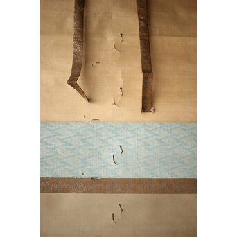 維明周奎 梅図 双幅 絹本 掛軸　Z522 