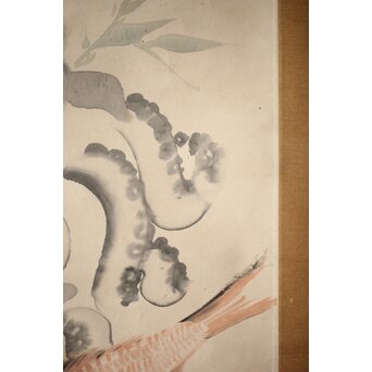 倣 小川芋銭 [海鮮図] 紙本 掛軸　Z524 