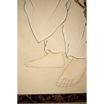 和田呉山 月心律師【魚藍観音図】紙本軸装　Z527 