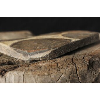 備前 窯道具 牡丹餅 陶板　P486 