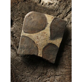 備前 窯道具 牡丹餅 陶板　P486 