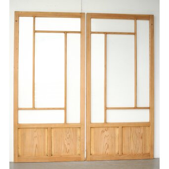 卍デザインガラス戸 4枚1組　GD0230Y AB　ウラ