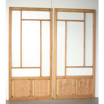 卍デザインガラス戸 4枚1組　GD0230Y CD　表