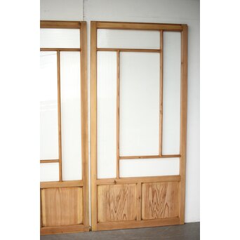 卍デザインガラス戸 4枚1組　GD0230Y 