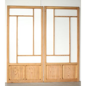 卍デザインガラス戸 4枚1組　GD0230Y AB　表