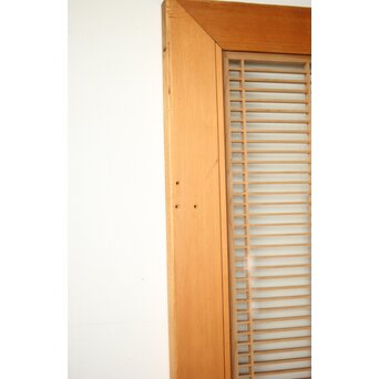 両面ガラス 筬と木彫欄間　R0417 