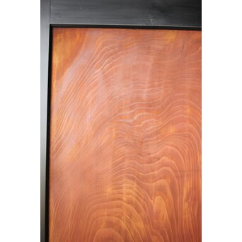 黒枠 杉一枚板 板戸 4枚1組　B1075Y 