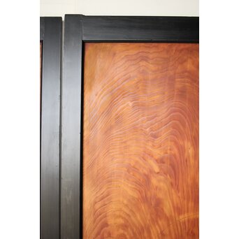 黒枠 杉一枚板 板戸 4枚1組　B1075Y 