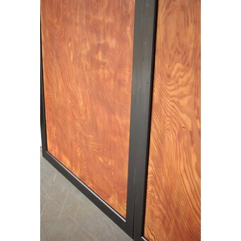 黒枠 杉一枚板 板戸 4枚1組　B1075Y 