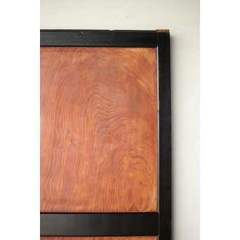 黒枠 杉一枚板 板戸 4枚1組　B1075Y 